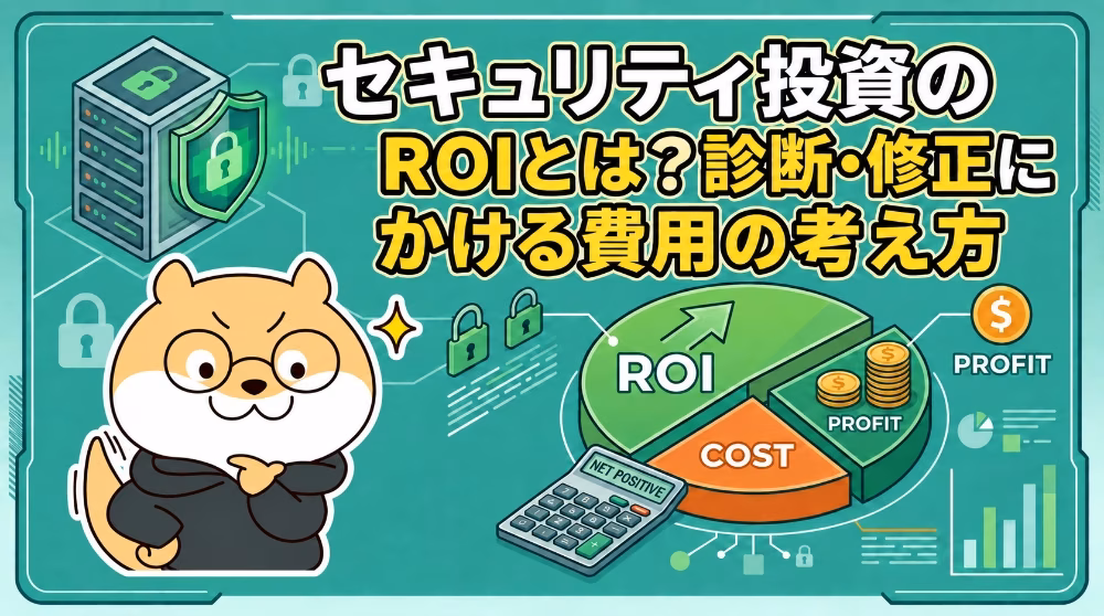 セキュリティ投資のROIとは？診断・修正にかける費用の考え方